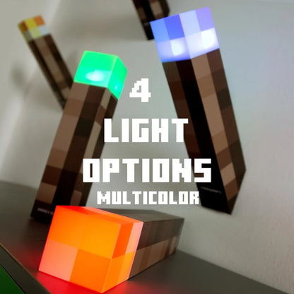 Lampe MINECRAFT torche de 4 couleurs - FANA ZONE