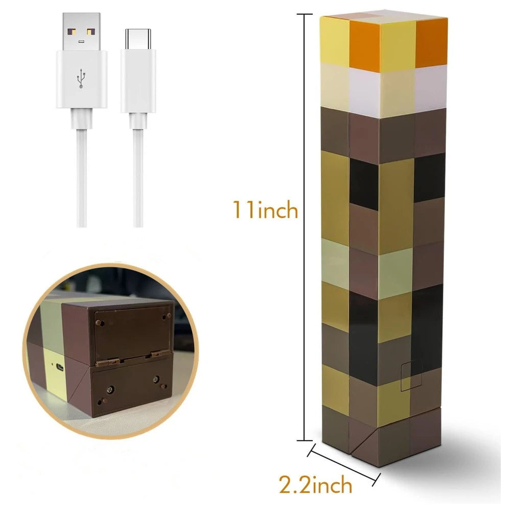 Lampe MINECRAFT torche de 4 couleurs - FANA ZONE