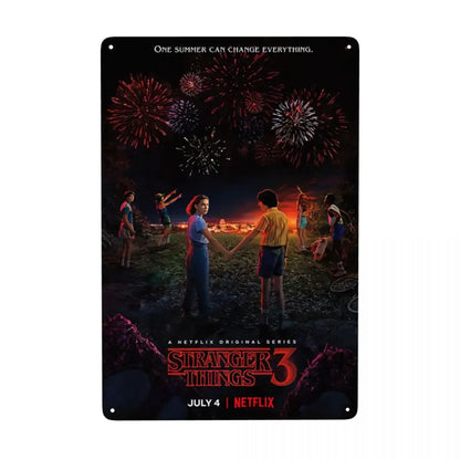 Plaque métal STRANGER THINGS - FANA ZONE