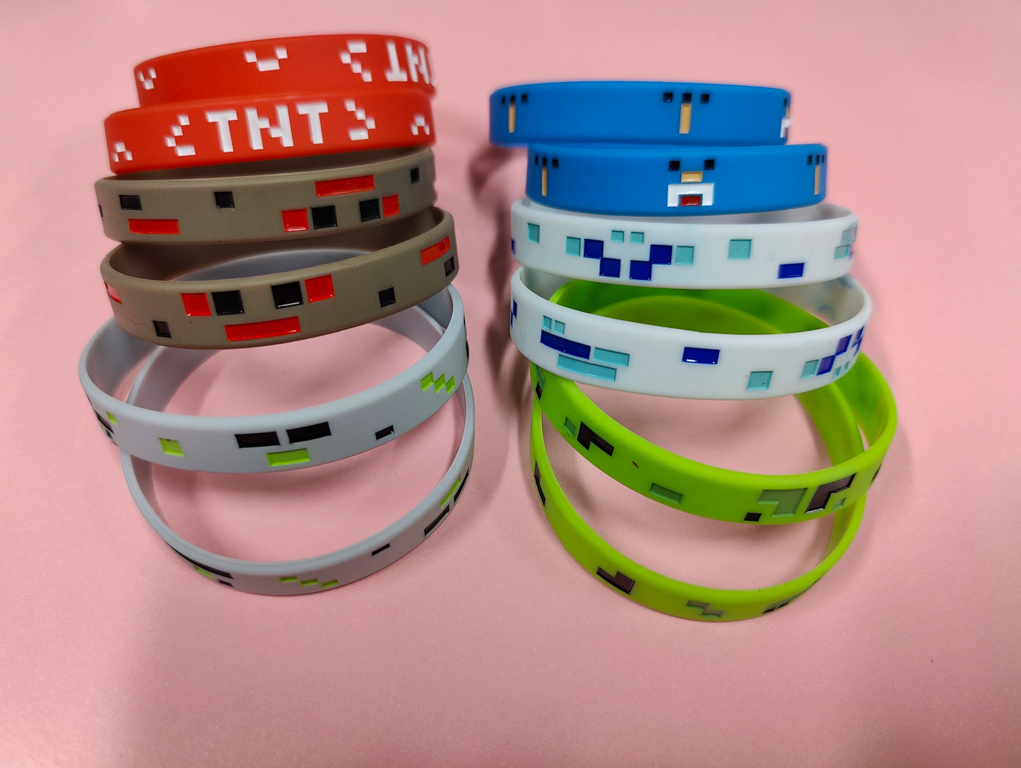 Bracelet 12 pièces MINECRAFT, idéal pour tes anniversaires. - FANA ZONE