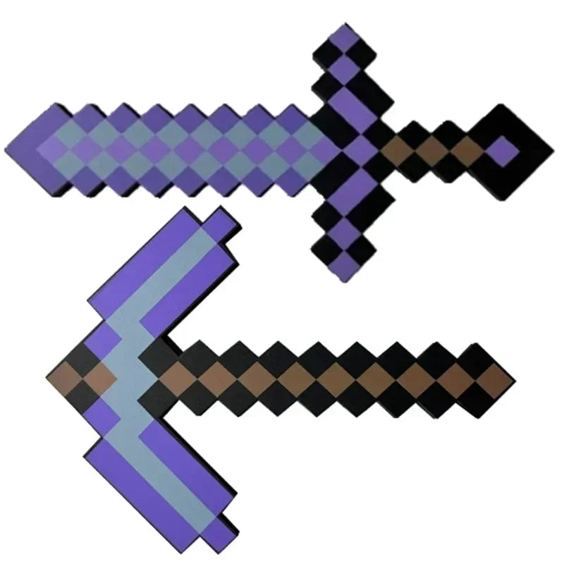 Ensemble de 2 objets MINECRAFT, épée, hache, pioche, .... en mouse - FANA ZONE