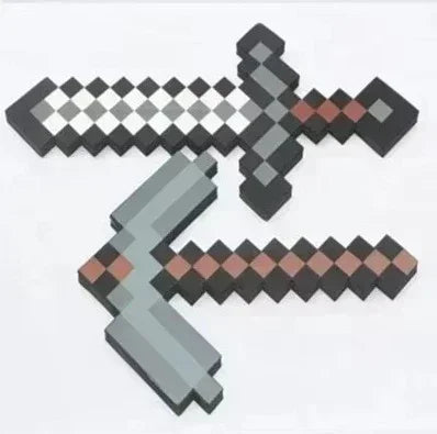 Ensemble de 2 objets MINECRAFT, épée, hache, pioche, .... en mouse - FANA ZONE