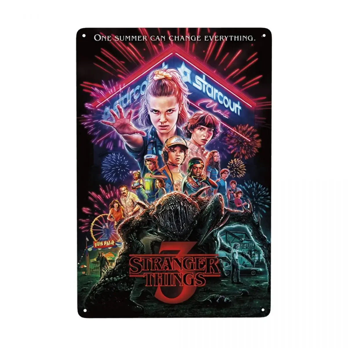 Plaque métal STRANGER THINGS - FANA ZONE